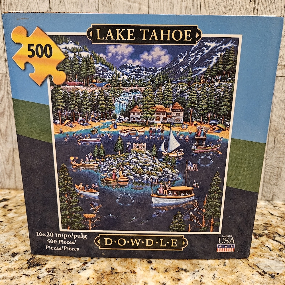 Dowdle Lake Tahoe Puzzle 500 Piece 16X20 in "Find the Story Inside" COMPLETE